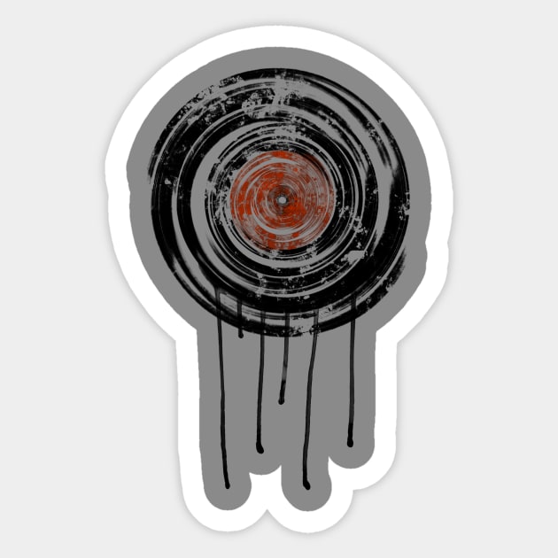 Vinyl Record Watercolor Melting Drips Sticker by ddtk